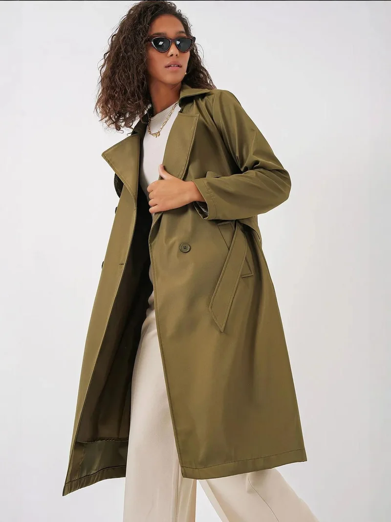 بيغ دارت BDART Belted Long-Sleeve Trench Coat