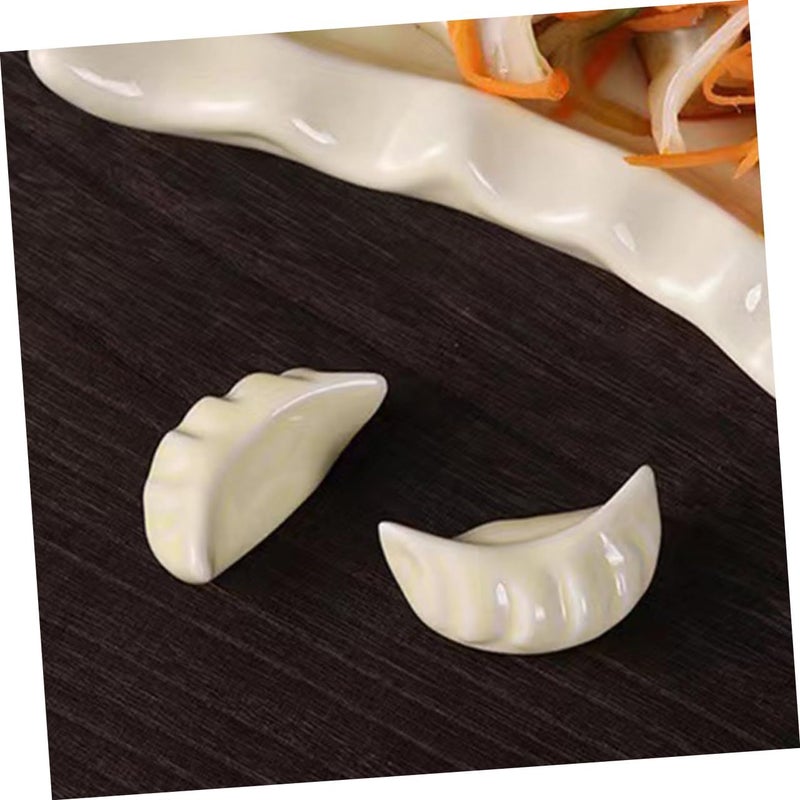 Cabilock 8pcs Ceramic Dumpling Shape Chopstick Holders For Table Cute Chopstick Stand Utensil Rest For Home Hotel Restaurant Prevents Rolling Easy To Clean - Image 5