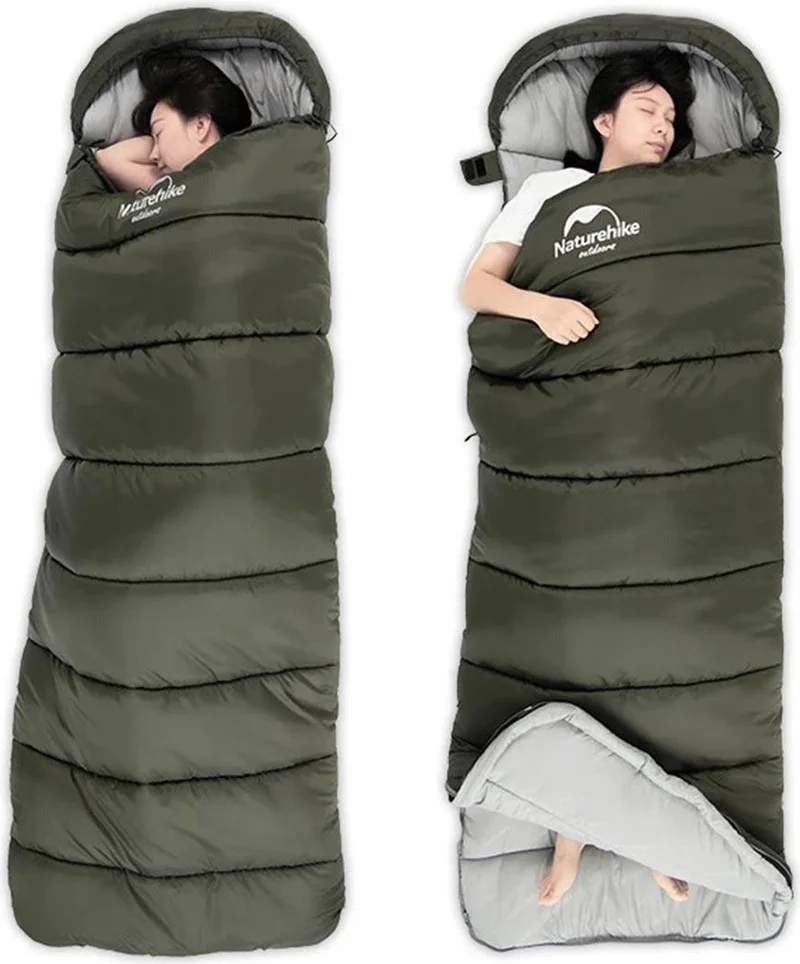 Naturehike U250 Envelope Style Hooded Sleeping Bag -10°c