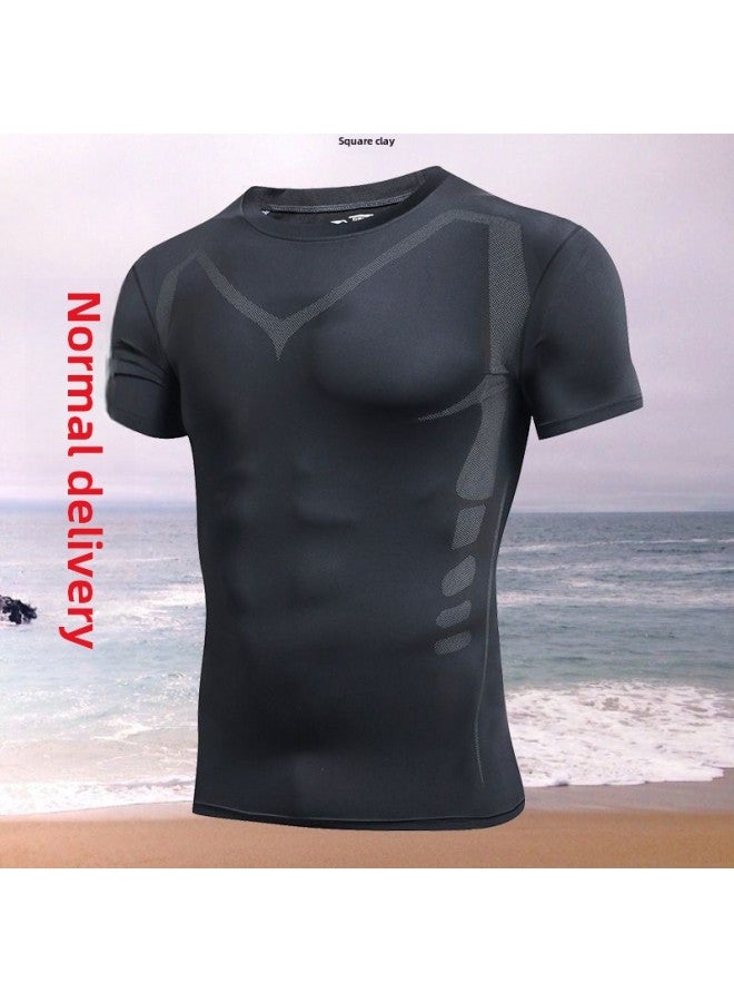 Generic Swimwear Men's Top Swimming Trunks Jellyfish Suit Snorkeling Short-sleeved Sun Protection Surfing Suit Quick-drying Clothing One Wholesale-Color:100 Swimsuit-Size:3XL ( 87.5kg And Above)  - Image 2