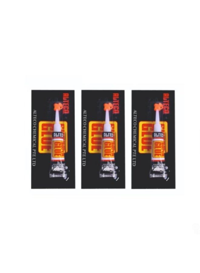 ALTECO Super Glue, Pack of 6 – Instant Adhesive, 3g Each (Total 18g), Strong Multi-Purpose Bond for Plastic, Metal, Rubber, Wood, and Ceramic Repair