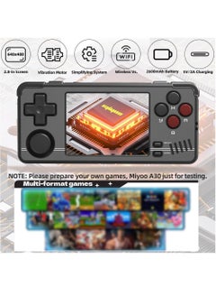 Miyoo A30 Handheld Game Console 2.8-inch 640*480 IPS Screen 2600mAh Compatible with WiFi Multiplayer Portable Case(Black)  - Image 2