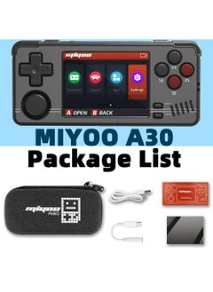Miyoo A30 Handheld Game Console 2.8-inch 640*480 IPS Screen 2600mAh Compatible with WiFi Multiplayer Portable Case(Black)  - Image 4
