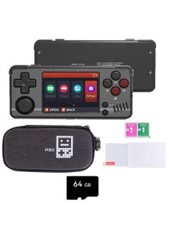 Miyoo A30 Handheld Game Console 2.8-inch 640*480 IPS Screen 2600mAh Compatible with WiFi Multiplayer Portable Case(Black)  - Image 1