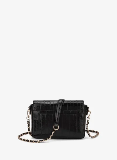Le Confort Textured Crossbody Bag with Flap Closure