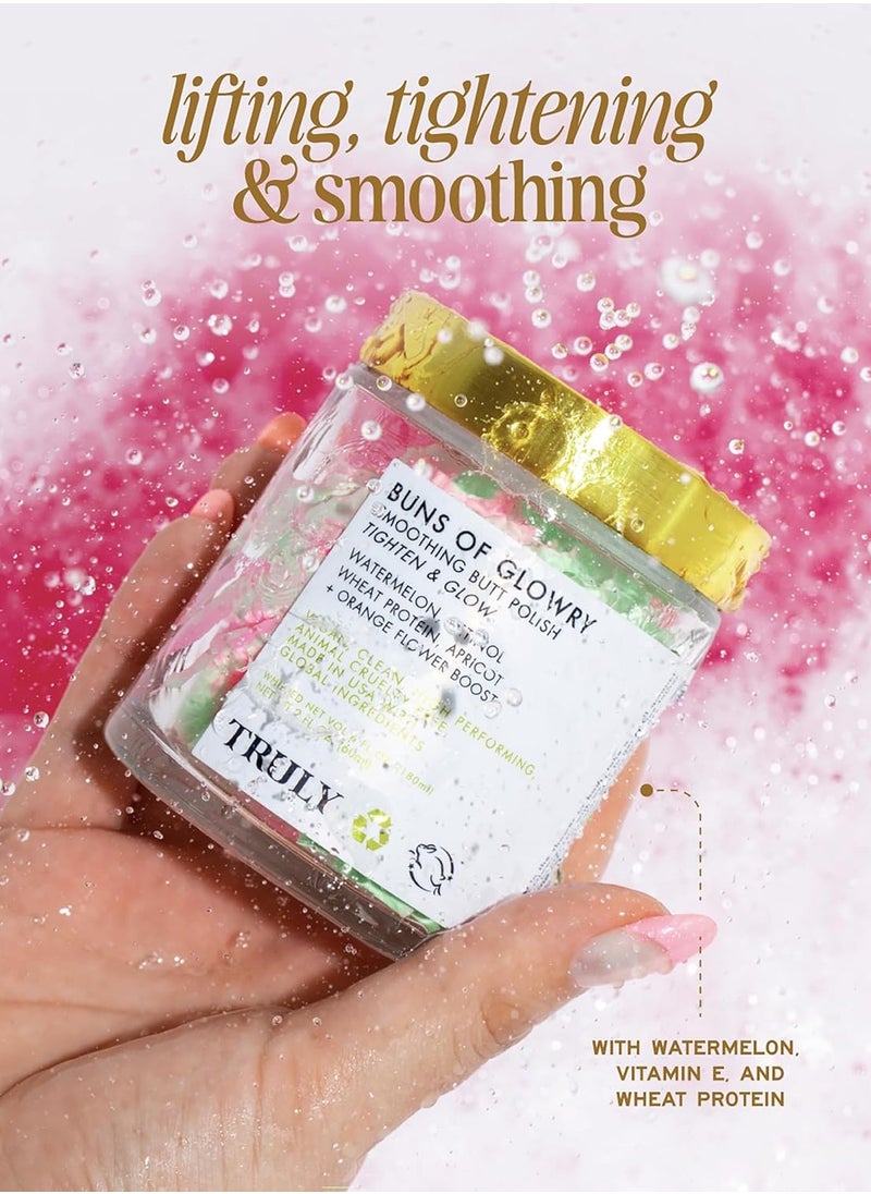 Truly - Truly Buns of Glowry | Tightening and Smoothing Butt Treatment Helps Reduce Stretch Marks with Watermelon, Vitamin E, and Wheat Protein - Image 1