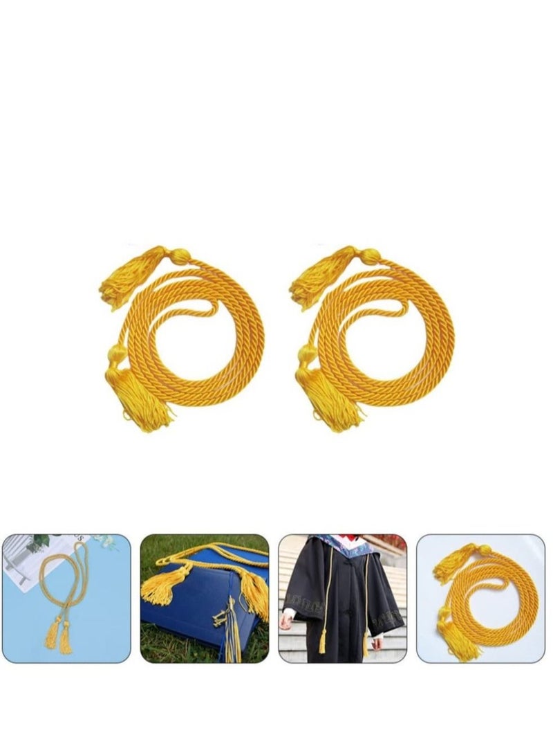 KASTWAVE 6pcs Graduation Honor Cord Braided Solid Color Honor Cords for Graduation Party Ceremony Costume Accessories - Image 2