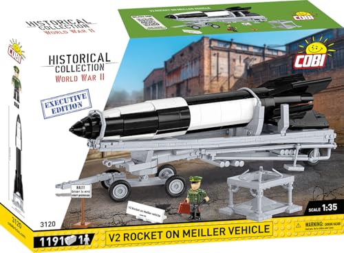 COBI Historical Collection WWII V2 Rocket Transporter Executive Edition Building Set 1191 Pieces - Image 5