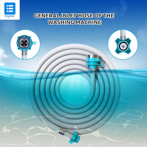 Eightiz 2 Meter Flexible PVC Washing Machine Inlet Hose water pipe, Universal Water Inlet with Tap adaptor Connector for Top & Front Load Fully Automatic - Image 3