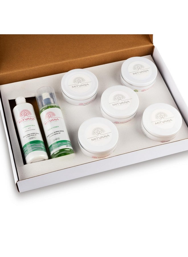 ميتفانا مجموعة العناية بالوجه الاحترافية لإصلاح العيوب وإضفاء الإشراقة على البشرة من ميتفانا | 7 خطوات للعناية بالوجه للتخلص من العيوب وفرط التصبغ | للحصول على بشرة مشرقة ومتوهجة | مناسبة لجميع أنواع البشرة | مجموعة العناية بالوجه متعددة الاستخدامات (200 جرام × 7 = 1400 جرام) - Image 2