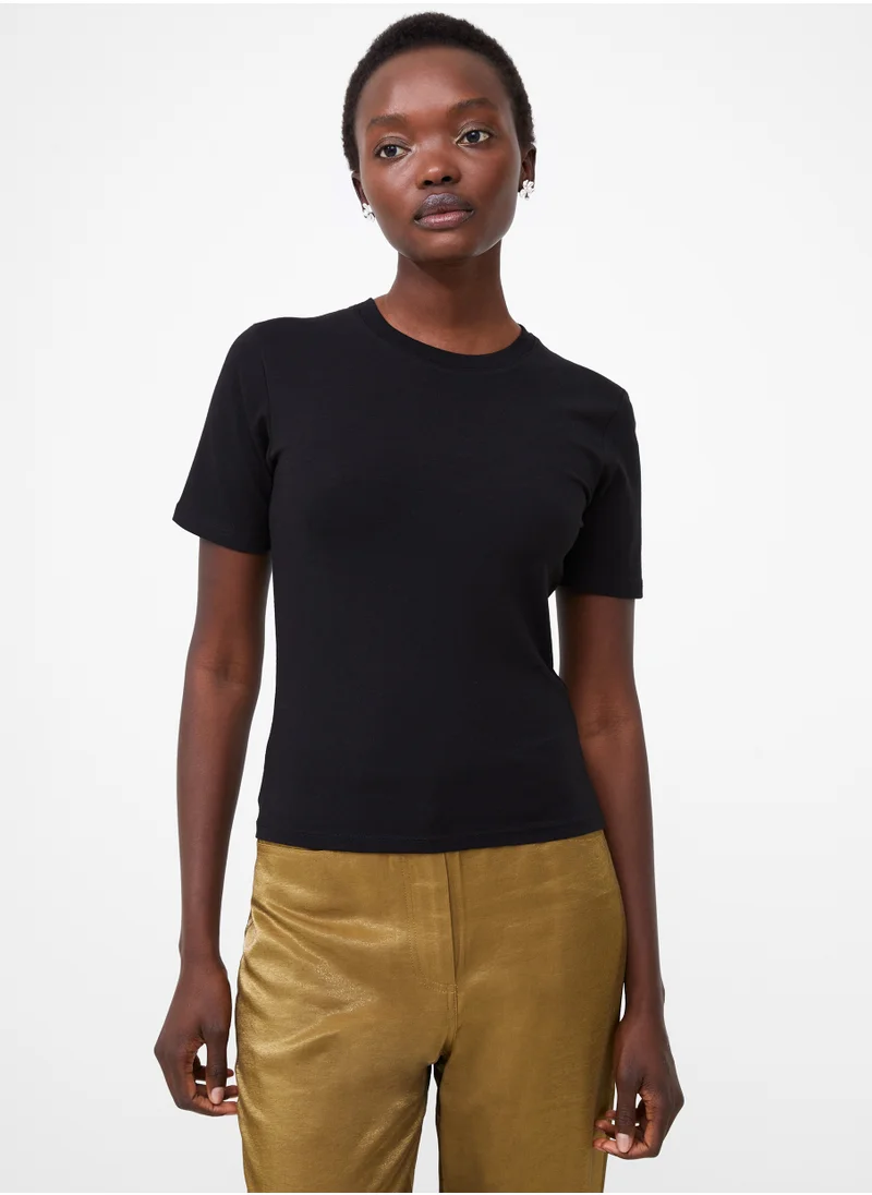 فرنش كونكشن Rallie Cotton Crew Neck T-Shirt