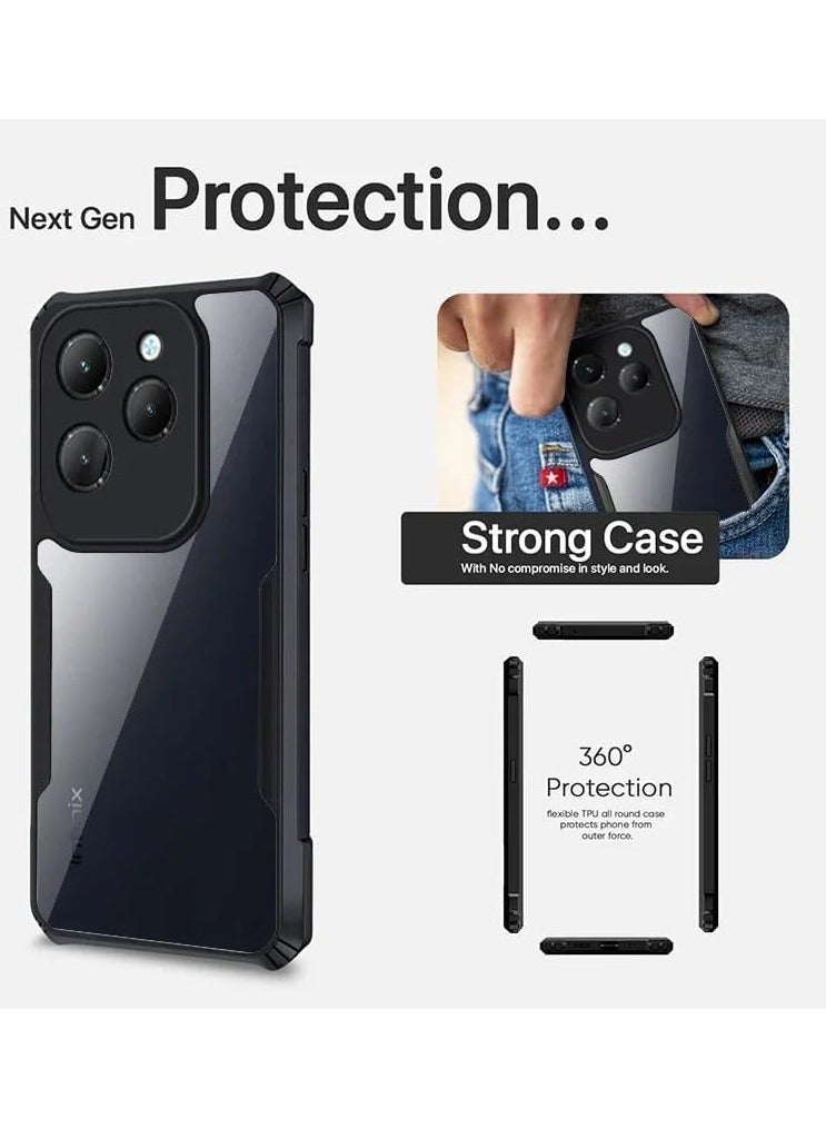 عام تغطية الحالة متوافقة مع إنفينيكس هوت 40/هوت 40 برو [مقاومة للسقوط] [مقاومة للعرق] [مقاومة لبصمات الأصابع] حالة هاتف واقية شفافة مضادة للصدمات من مواد TPU+PC تناسب إنفينيكس هوت 40/هوت 40 برو. - Image 3