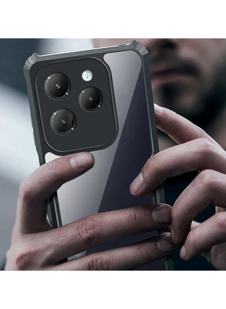 عام تغطية الحالة متوافقة مع إنفينيكس هوت 40/هوت 40 برو [مقاومة للسقوط] [مقاومة للعرق] [مقاومة لبصمات الأصابع] حالة هاتف واقية شفافة مضادة للصدمات من مواد TPU+PC تناسب إنفينيكس هوت 40/هوت 40 برو. - Image 5