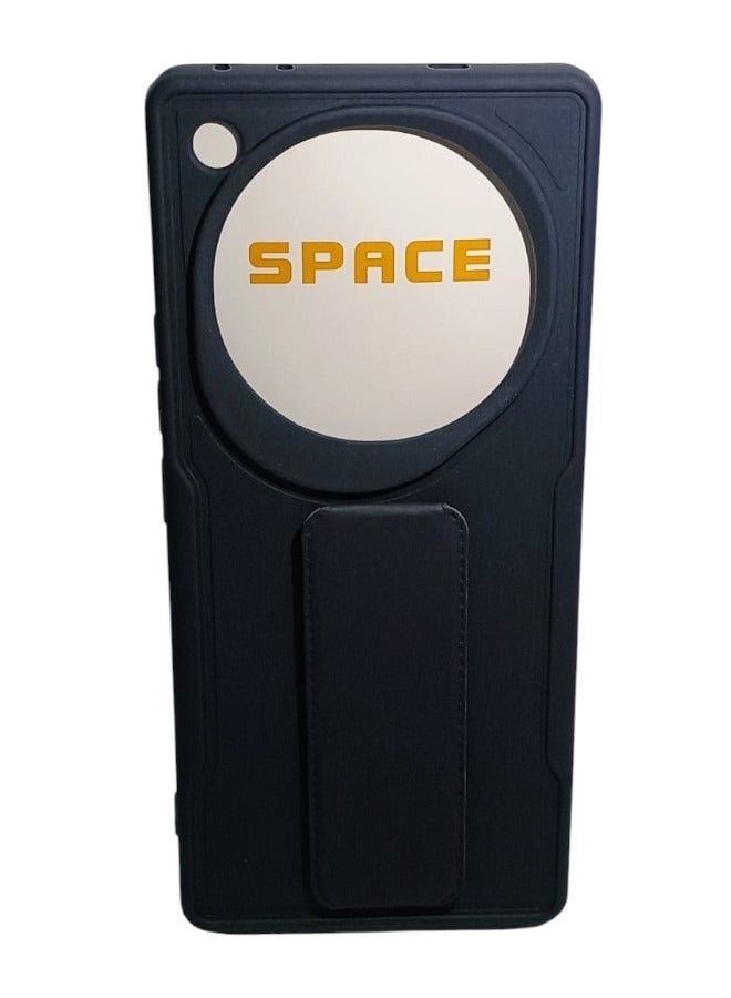 Space Infinix Zero 40 5G Magnetic Case With Hand Grip Holder & Kickstand Black - Strong Grip for Magnetic Car Holder, Stylish & Functional, Ultimate Convenience & Hands-Free Viewin - Image 1