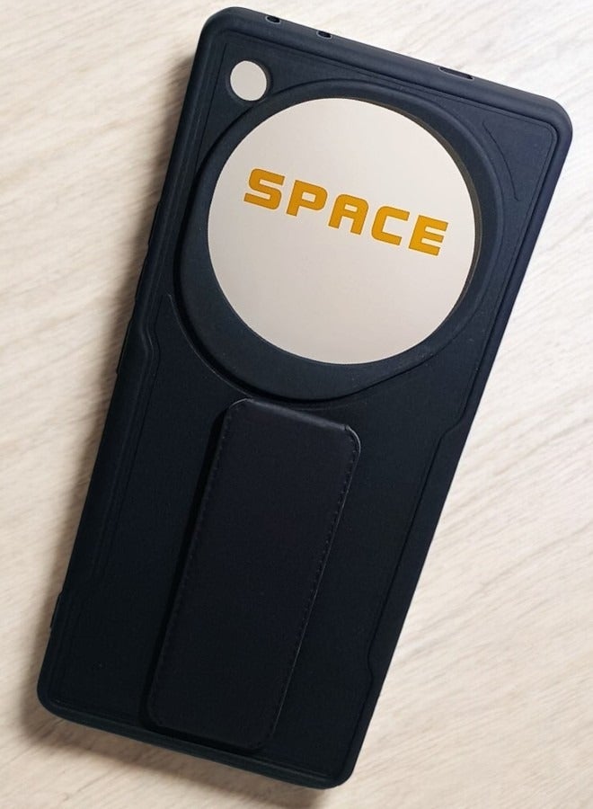 Space Infinix Zero 40 5G Magnetic Case With Hand Grip Holder & Kickstand Black - Strong Grip for Magnetic Car Holder, Stylish & Functional, Ultimate Convenience & Hands-Free Viewin - Image 2