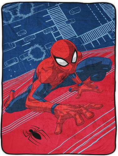 Jay Franco Spiderman Kids' Miles Morales Plush Fleece Throw - 46" x 60", Soft, Fade Resistant, Cozy Blanket for Boys & Girls - Image 1
