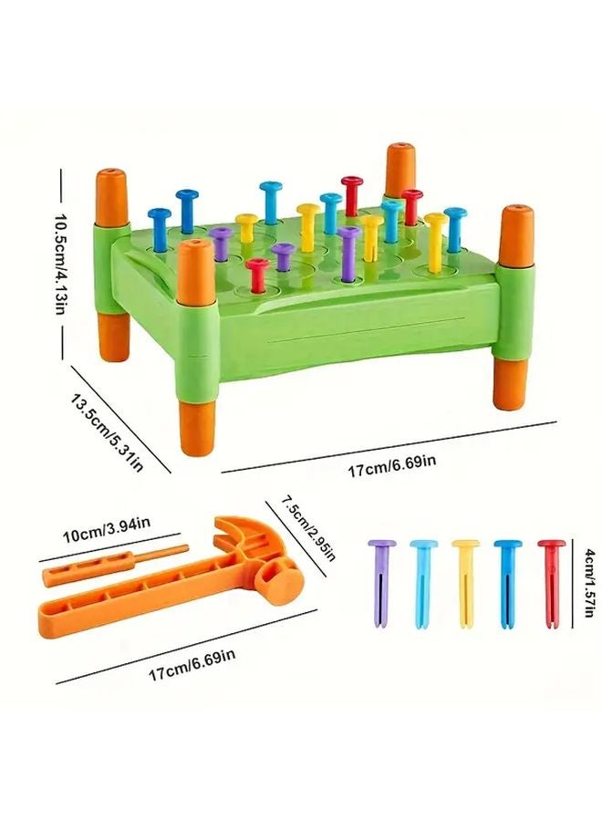 Early Childhood Education Hammering Nails Toy Sensory Development Fine Motor Skills Training - Image 3