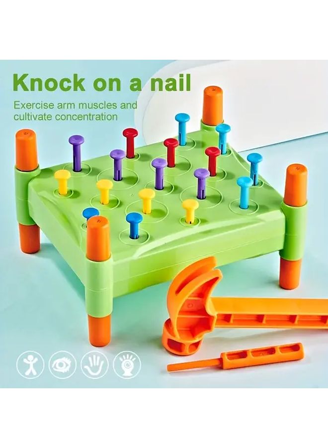 Early Childhood Education Hammering Nails Toy Sensory Development Fine Motor Skills Training - Image 4