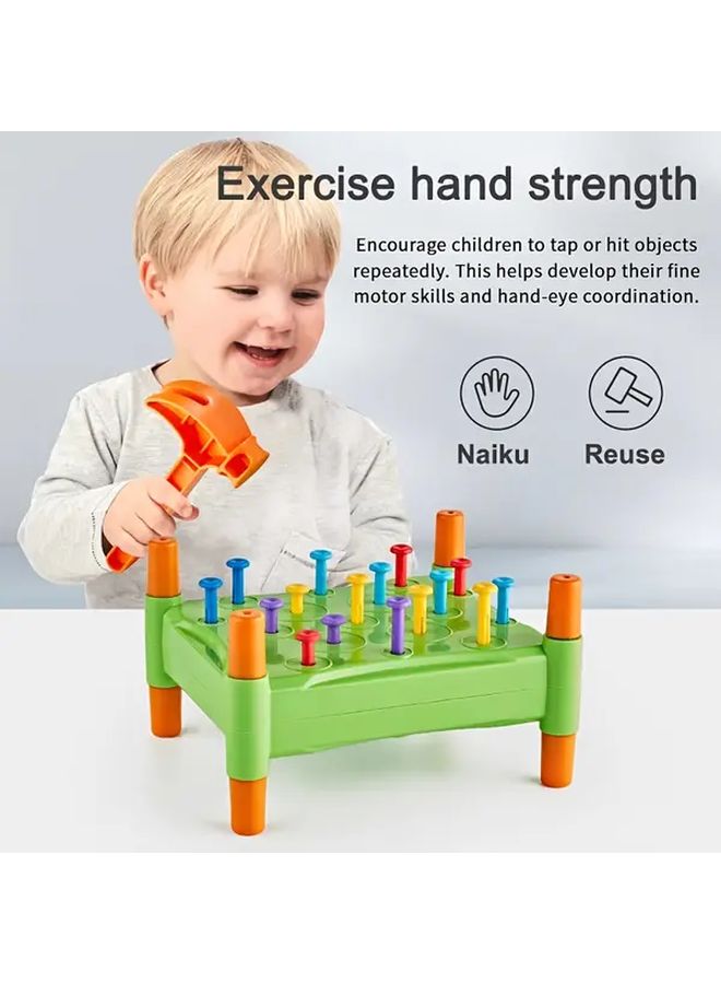 Early Childhood Education Hammering Nails Toy Sensory Development Fine Motor Skills Training - Image 2