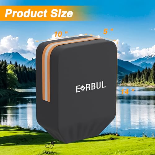 EVRBUL Electric Tongue Jack Cover 10 L x 5 W x 14 H 420D Waterproof Outdoor Universal RV Travel Trailer Camper Jack Protective Cover Fit for Most Power Tongue Jack - Image 3