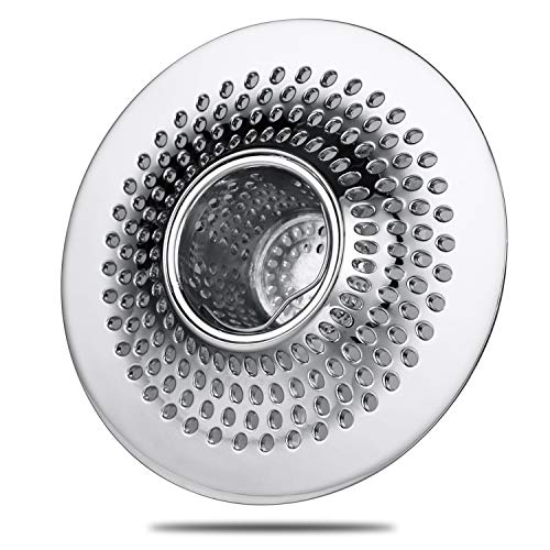 MFTEK Drain Hair Catcher Tub Drain Protector, Stainless Steel Bathtub Shower Drain Hair Stopper Strainer Trap for Shower Bathroom Sink to Catch Hair - Image 1