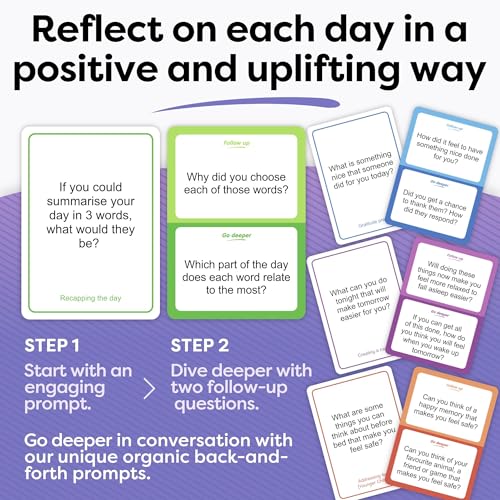 TALKING POINT CARDS 189 Engaging Prompts for Kids and Parents Conversations to Relax Reflect and Connect Before Bedtime or After Busy Days Mindfulness and CalmDown Game for Families - Image 5