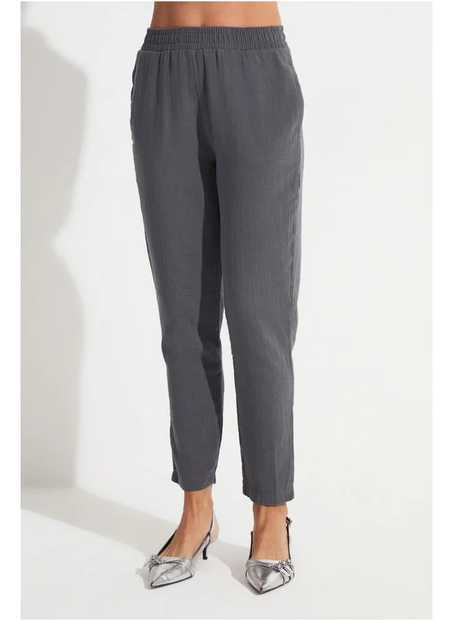 JUNE June Shirt & Trousers Set Anthracite