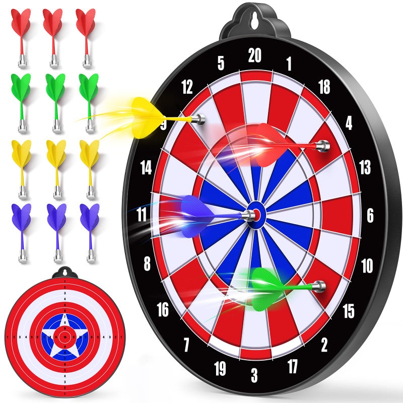 Beayuck Magnetic Dart Board for Kids 12pcs Magnetic Darts IndoorOutdoor Kids Games and Party Games Christmas Birthday Gifts Toys for Boys Ages 312 - Image 2