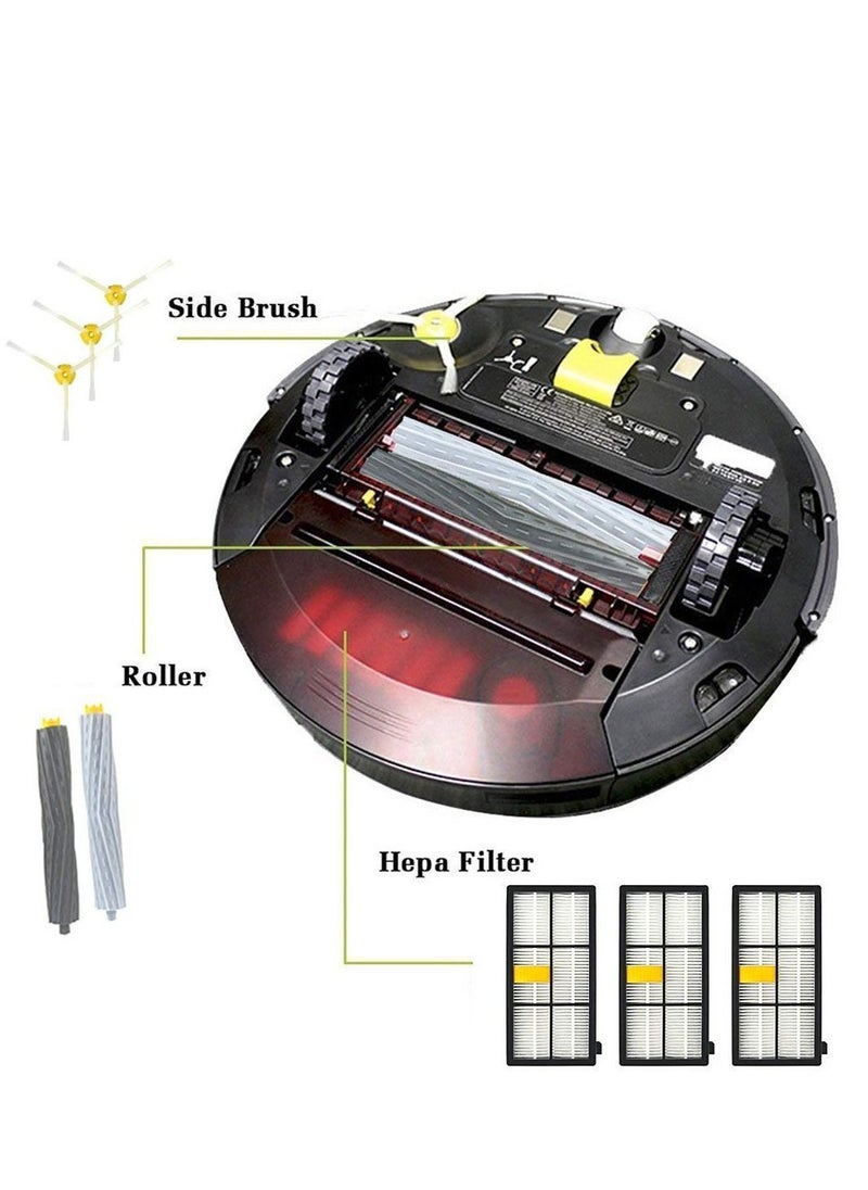 Y&D - Vacuum Pad Replacement Parts Kit for Robot Roomba 800 and 900 Series, sweeping Accessories Adapted to 860 870 880 980 Main Brush Rolling Side Filter - Image 1