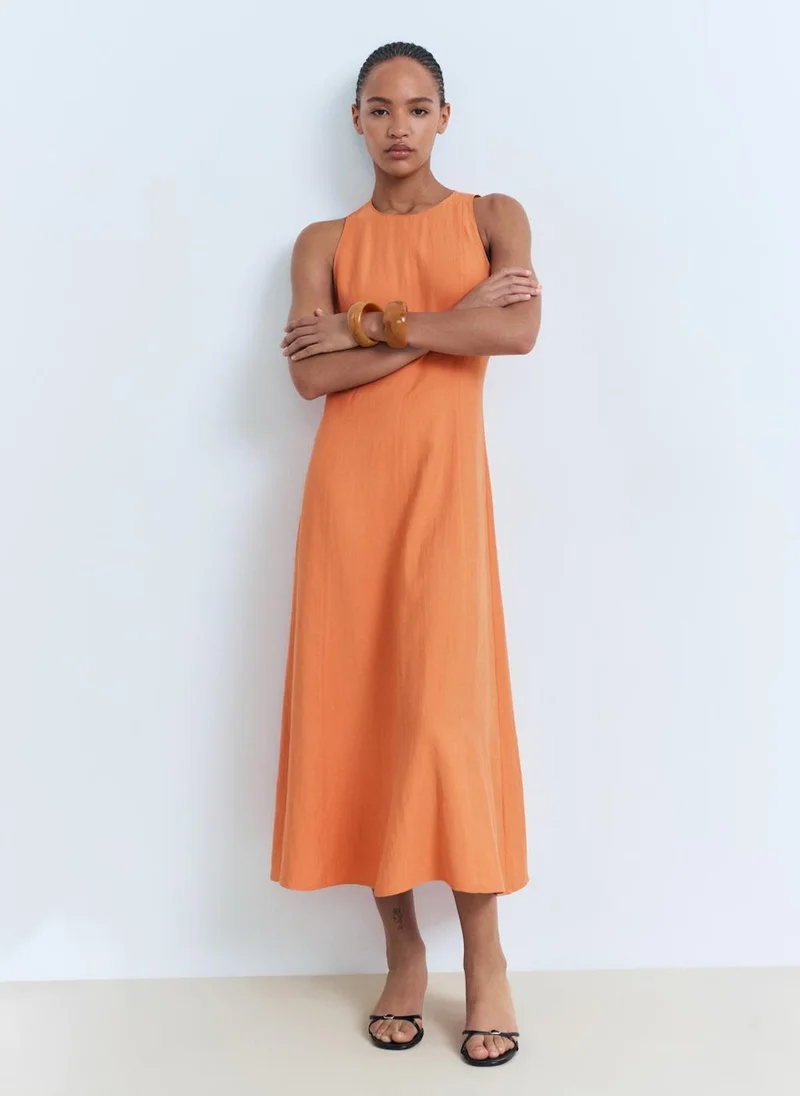 MANGO Casual Flared Midi-Dress