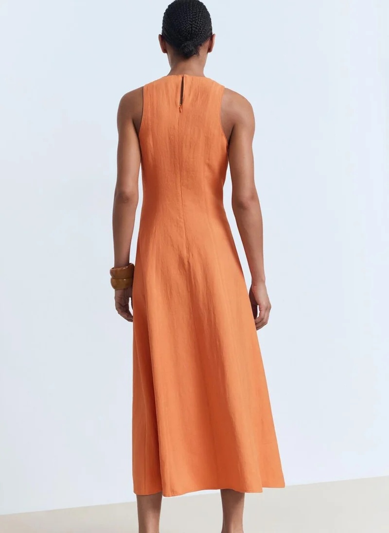 MANGO Casual Flared Midi-Dress