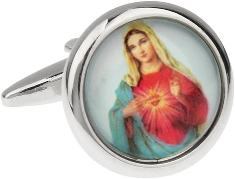 Vcufflinks Religion Catholic Church Virgin Mary Cufflinks Cuff Links - Image 1
