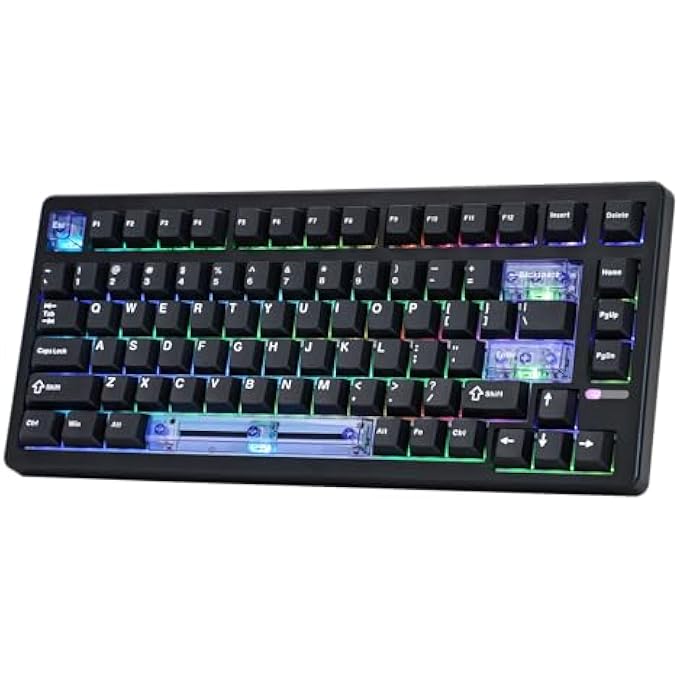 EPOMAKER HE80 HALL EFFECT GAMING KEYBOARD, 8K POLLING & 32K SCAN, CREAMY GASKET, DKS, SOCD, HOT-SWAPPABLE, RGB BACKLIT, WIRED GAMING KEYBOARD FOR PC & MAC (BLACK) - Image 1
