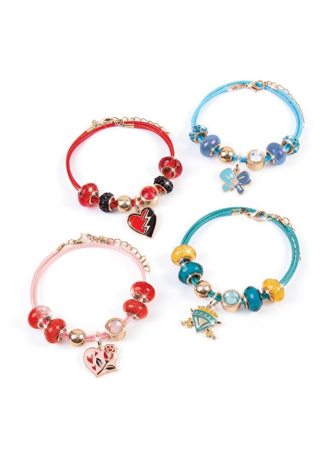 Make It Real Make It Real: Descendants 4 Rise of Red - Queen of Charms - 34pc DIY Jewelry Kit, Make 4 Character Inspired Bracelets, Disney, Girls & Kids Ages 8+  - Image 4
