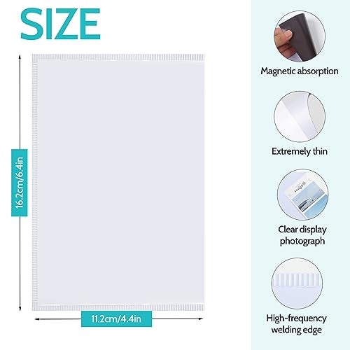 vivinin Magnetic Picture Frame, 12 Pack Magnetic Frame Reusable, Magnetic Photo Frames for Refrigerator 4x6” With White Border, Refrigerator Magnets For Pictures Suitable Home, School, Office - Image 2