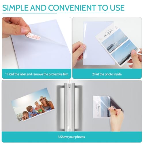 vivinin Magnetic Picture Frame, 12 Pack Magnetic Frame Reusable, Magnetic Photo Frames for Refrigerator 4x6” With White Border, Refrigerator Magnets For Pictures Suitable Home, School, Office - Image 3