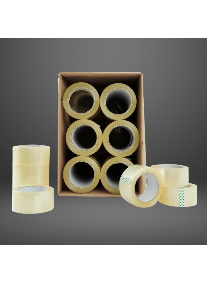 بكسل التغليف 30 قطع شطرطون لاصق قوي شفاف من PixelsPackaging طول 100 ياردة عرض 2 بوصة، مثالي للطرود والنقل والمكاتب - Image 1