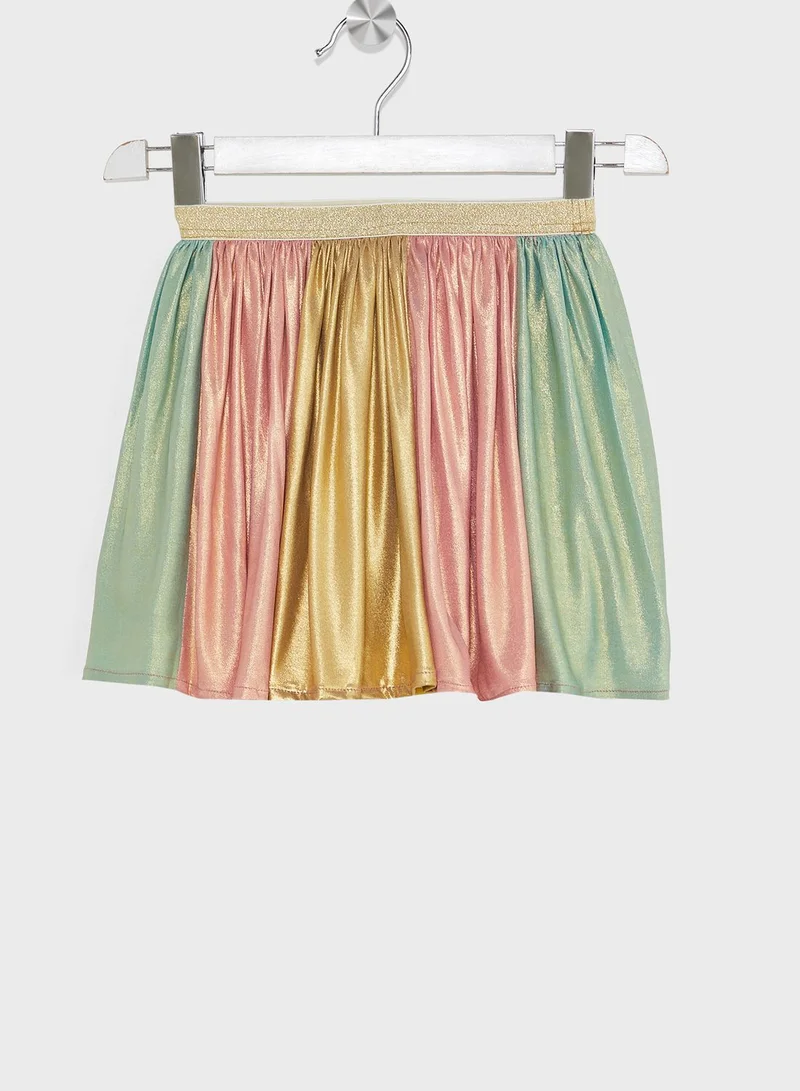 Pinata Girls Shimmery Metallic Skirt & Shirt Set