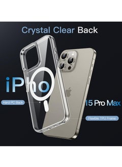 Houmt iPhone 15 Pro Case Compatible with MagSafe Yellowing Resistant Anti Scratch Back Magnetic Phone Case for iPhone 15 Pro Clear  - Image 4