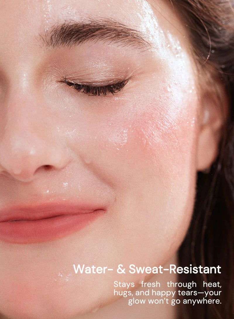 Flower Knows Strawberry Cupid All Day Glow Liquid Blush Second-Skin Milky Texture Hydrating u0026 Long-Lasting （01 Frosty Strawberry） - Image 3