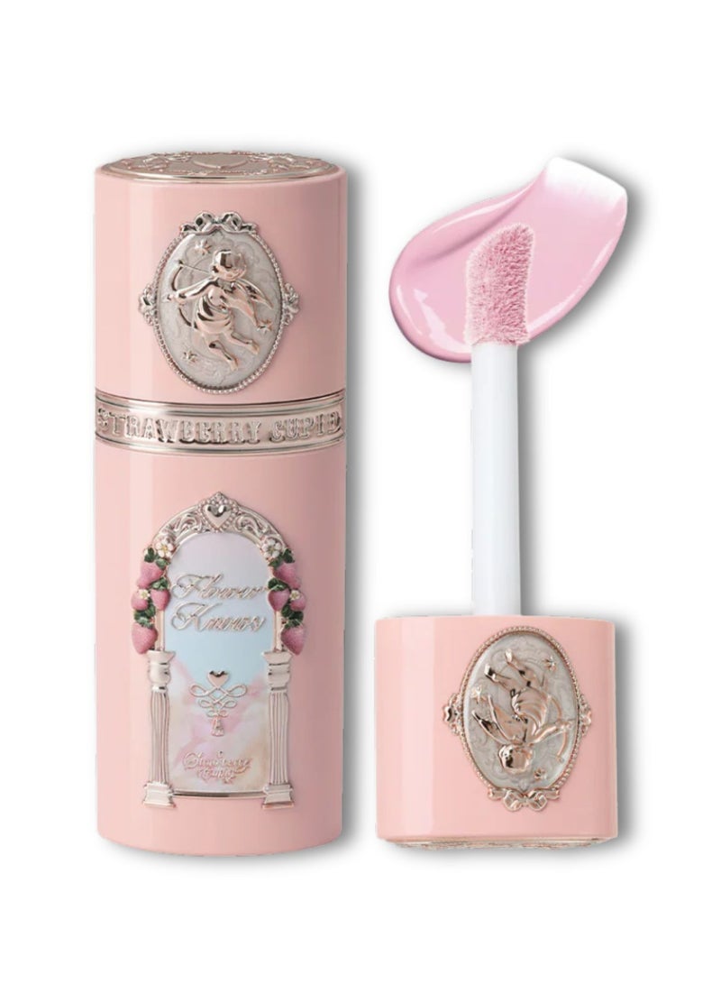 Flower Knows Strawberry Cupid All Day Glow Liquid Blush Second-Skin Milky Texture Hydrating u0026 Long-Lasting （01 Frosty Strawberry） - Image 1