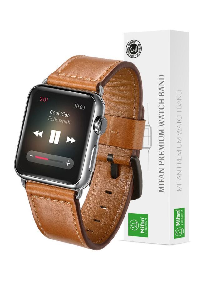 NIBEMINENT Replacement Band For Apple Watch Series 1/2/3/4 40/38 mm Brown