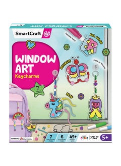 Smartivity SmartCraft Window Art Keycharms Kit for Kids 5 to 10 Years, Creative Birthday Gift Kit for Girls & Boys Age 5-6-7-8-9-10, DIY Art & Craft Activity Kit  - Image 1