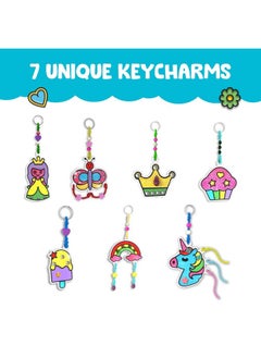 Smartivity SmartCraft Window Art Keycharms Kit for Kids 5 to 10 Years, Creative Birthday Gift Kit for Girls & Boys Age 5-6-7-8-9-10, DIY Art & Craft Activity Kit  - Image 4