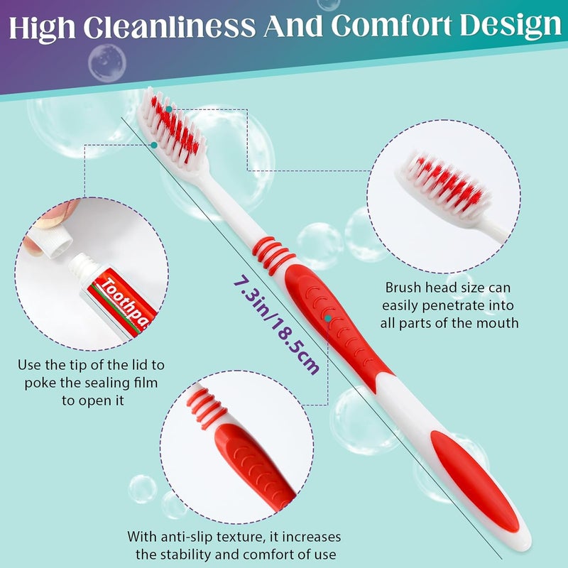 Comdian Disposable Toothbrush with Toothpaste 38 PCS, Travel Toothbrush and Toothpaste Bulk Set,Soft Bristle Individually Wrapped Toothbrushes Bulk for Kids, Adult. Suitable for Hotel, Travel, Home, Donated - Image 3