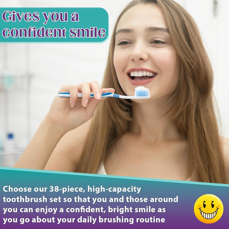 Comdian Disposable Toothbrush with Toothpaste 38 PCS, Travel Toothbrush and Toothpaste Bulk Set,Soft Bristle Individually Wrapped Toothbrushes Bulk for Kids, Adult. Suitable for Hotel, Travel, Home, Donated - Image 5