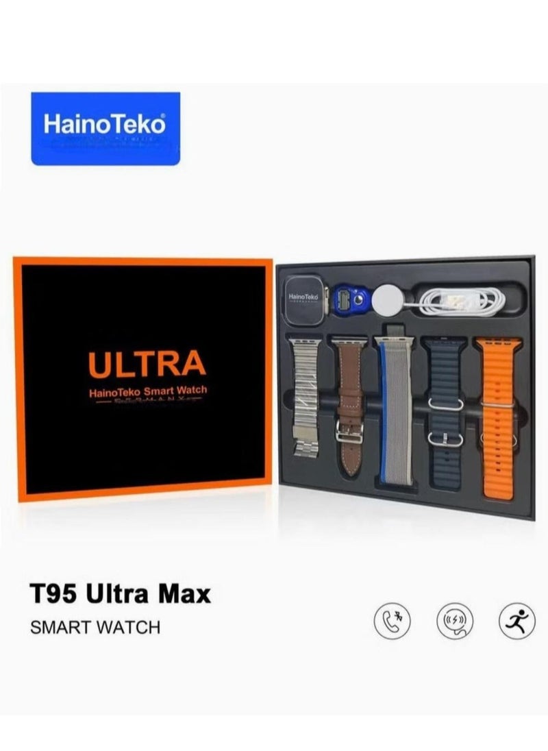 Haino Teko - Haino Teko T95 Ultra Max Smart Watch Big HD Screen With 5 different Straps. - Image 1