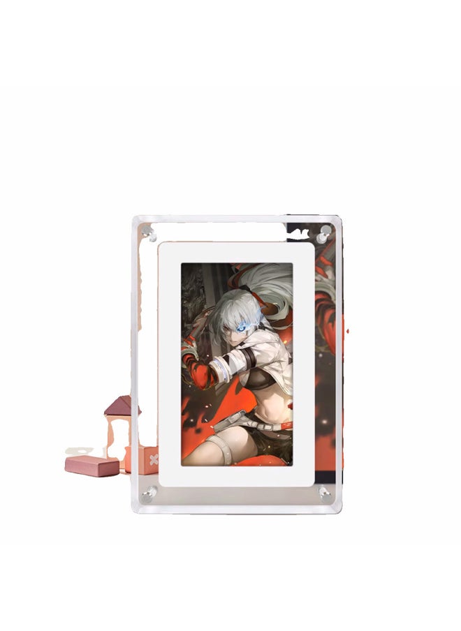 Generic Special Holiday Creative Gift Acrylic Transparent Photo Album Electronic Photo Frame Photo Gift Digital Player-Color:7 Inches  - Image 5