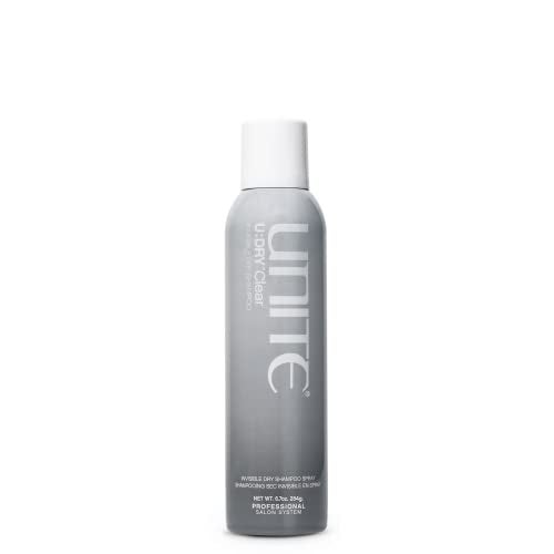 UNITE Hair â€“ U:DRY Clear â€“ Invisible Dry Shampoo to Absorb Oil, Neutralize Odor & Refresh Without Residue â€“ Ideal for Darker Hair â€“ 6.7 Oz - Image 1