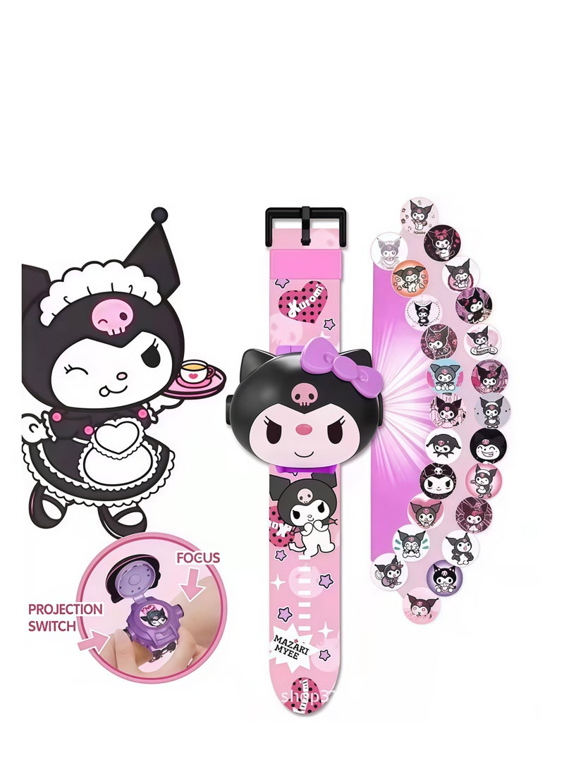 ساعة ميلودي كورومي سينامورول الكرتونية ثلاثية الأبعاد المضيئة الرقمية للأطفال - Image 1